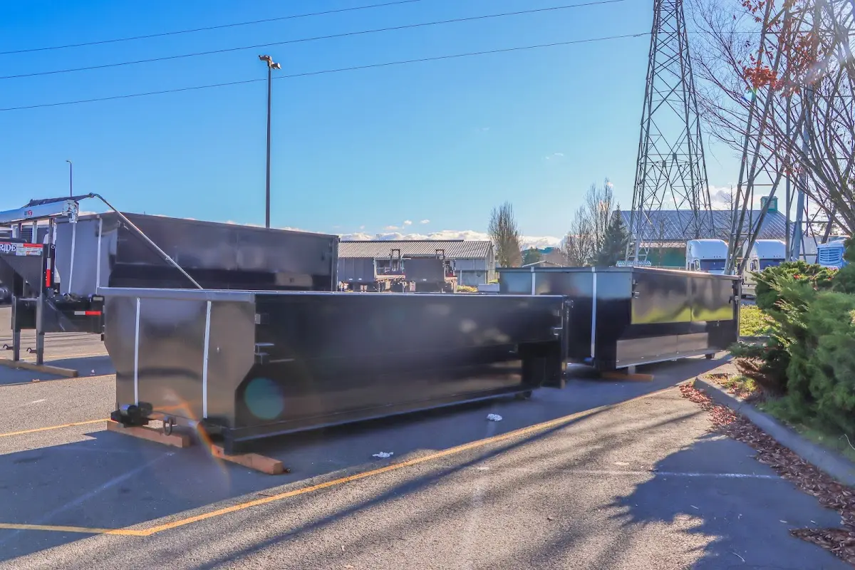 Roll-off dumpster ready for waste disposal at job site for Estate Cleanout Dumpster Rental in Port LaBelle